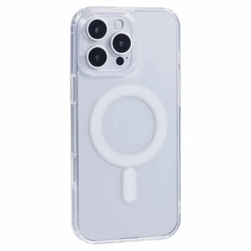 For iPhone 16 Pro Clear Case Compatible with MagSafe Series Phone Cover (Big Lens Hole) - Transparent
