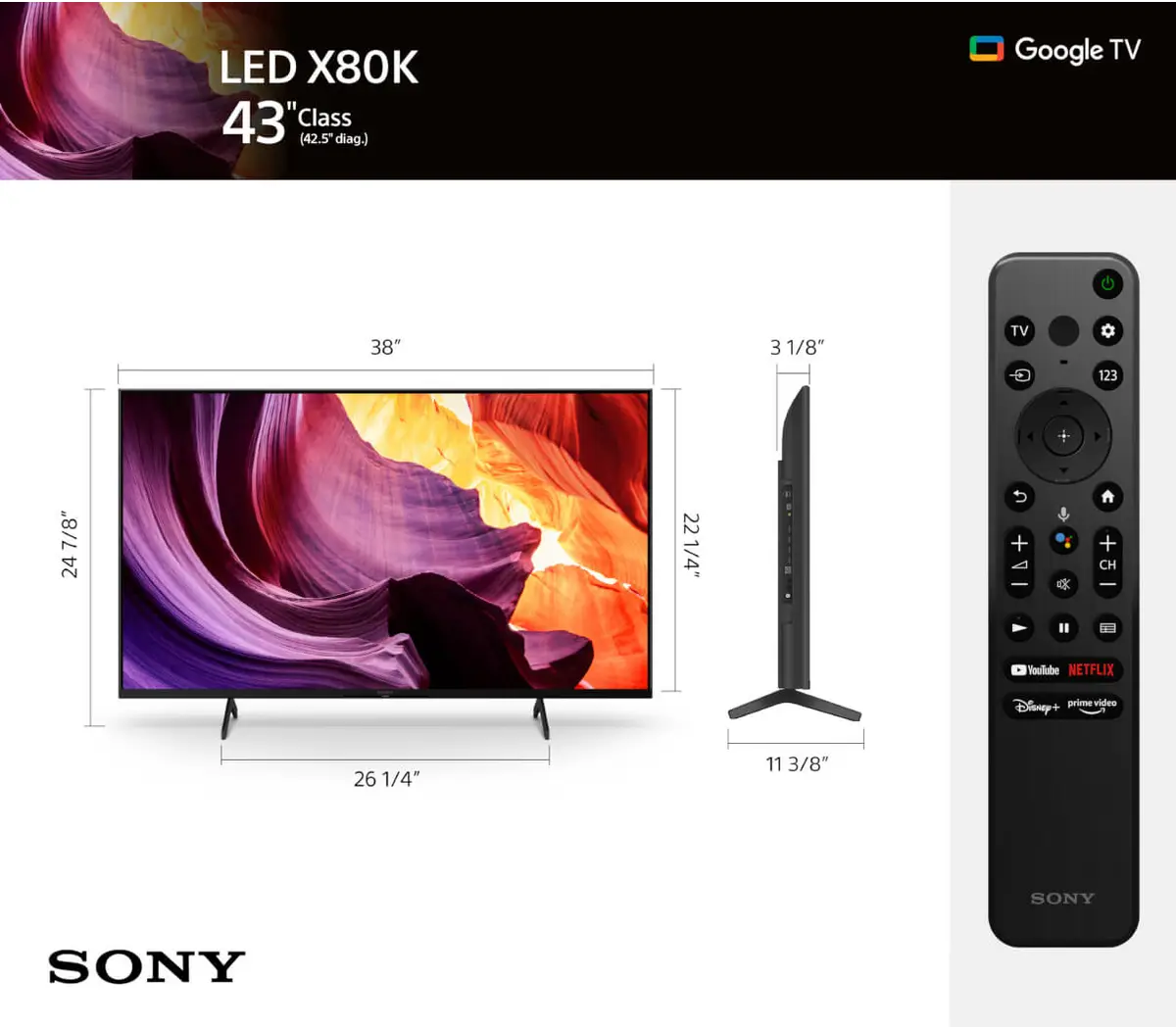 SONY TV 43 INCHES