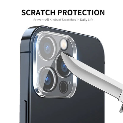 iPhone 14 Pro 6.1 inch / 14 Pro Max 6.7 inch Camera Lens Protector Tempered Glass Full Size Protective Film, Black Ring Version