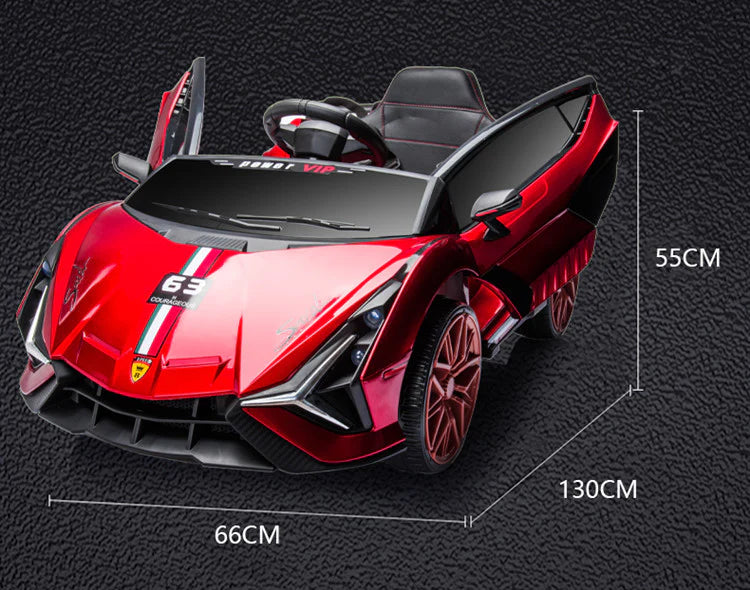 Kid's Lambo Ride On Sports Car | Remote Control | Music | Stories| Bluetooth| MP3 | EVA Tires| Leather Seat