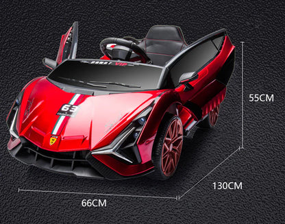 Kid's Lambo Ride On Sports Car | Remote Control | Music | Stories| Bluetooth| MP3 | EVA Tires| Leather Seat