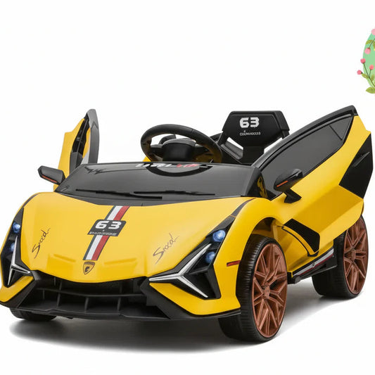 Kid's Lambo Ride On Sports Car | Remote Control | Music | Stories| Bluetooth| MP3 | EVA Tires| Leather Seat